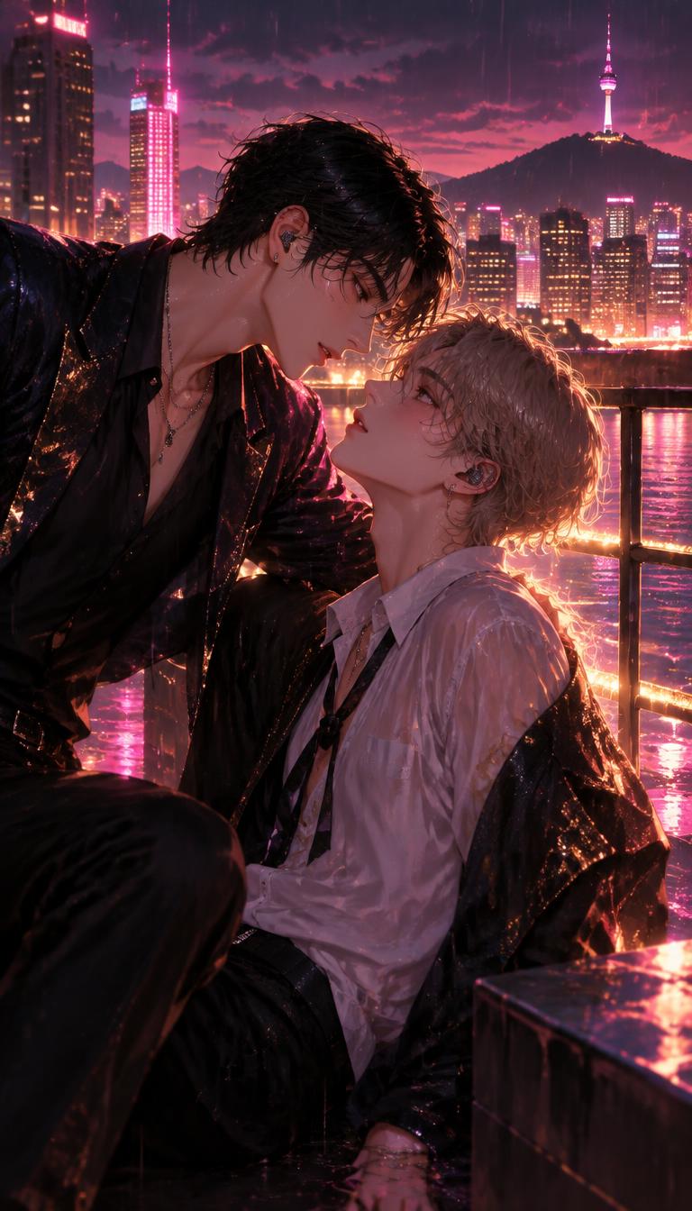 BTS fanfiction story card: Rain Over Namsan